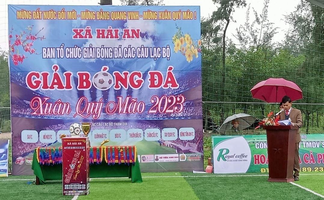Xã Hải An tổ chức khai mạc Giải bóng đá Nam Mừng Đảng - Mừng Xuân